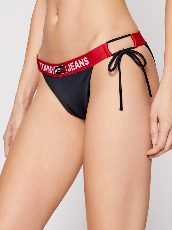 Tommy Jeans Dół od bikini Cheeky String UW0UW02944 Granatowy Modivo pl