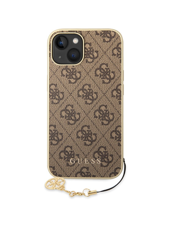 Guess Etui na telefon hardcase 4G Charms Brązowy Modivo pl