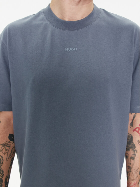 Hugo T Shirt Dapolino Niebieski Relaxed Fit Modivo Pl