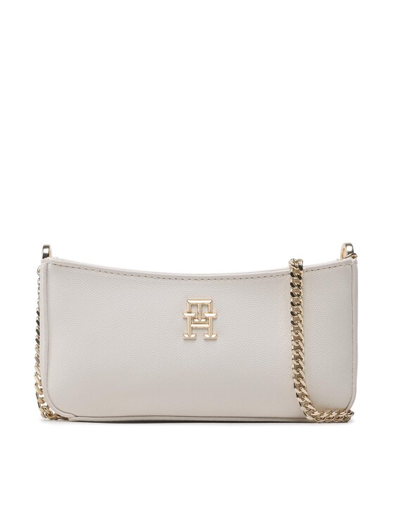 Tommy Hilfiger Handtasche Th Timeless Chain Crossover AW0AW14483 Écru