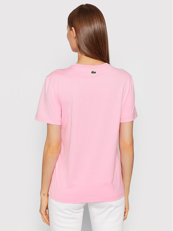 Lacoste T Shirt Tf Rosa Regular Fit Modivo At