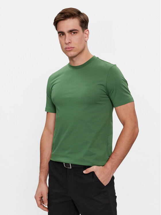 Boss Tricou Thompson 01 50468347 Verde Regular Fit Modivo Ro