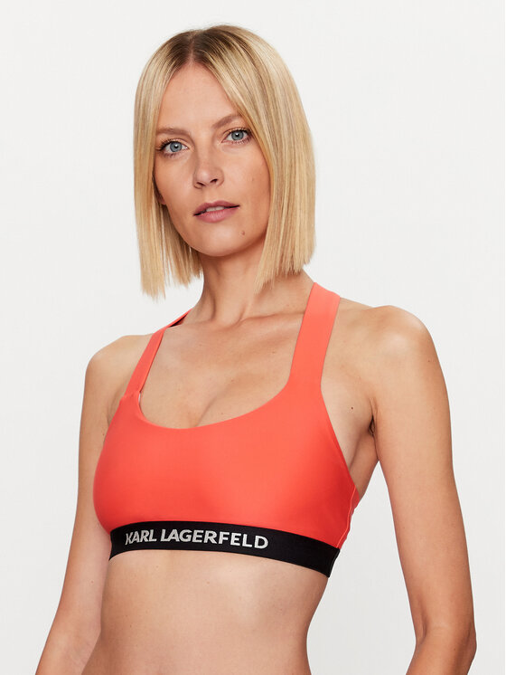 KARL LAGERFELD Bikini Oberteil Logo 230W2213 Orange Modivo De