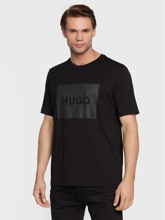 Hugo T Shirt Dulive Czarny Regular Fit Modivo Pl