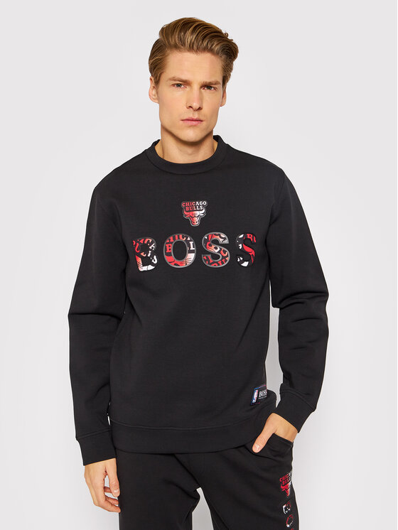 Boss Sweatshirt NBA Windmill 2 50461981 Schwarz Relaxed Fit Modivo De