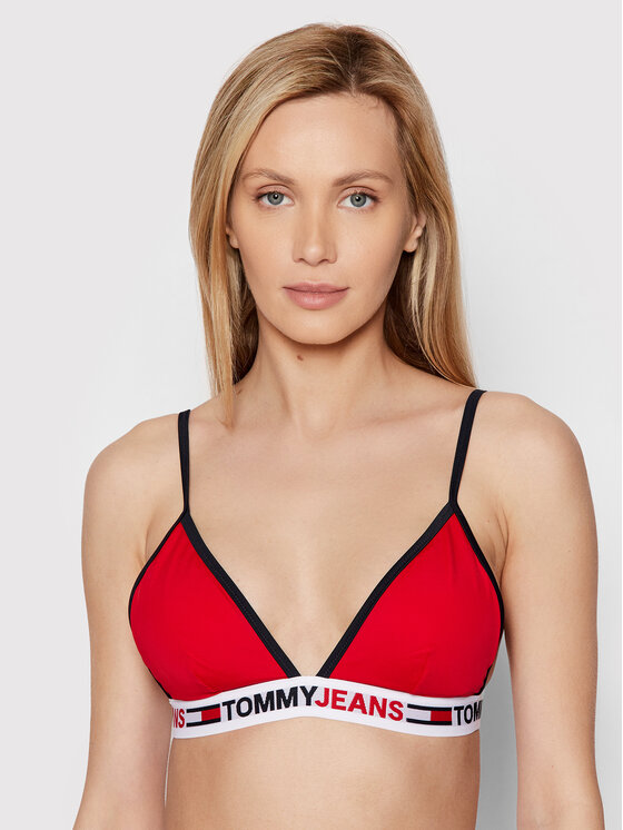 Tommy Jeans Bikini Oberteil Uw Uw Rot Modivo At