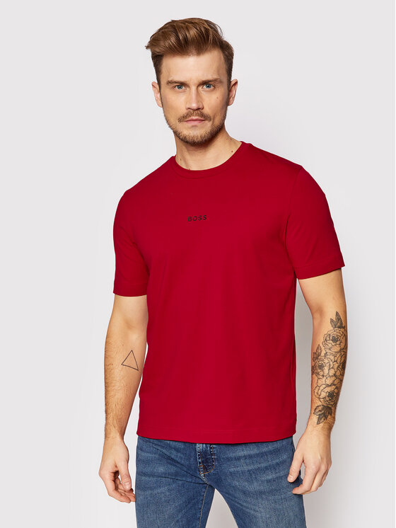 Boss T Shirt Tchup Czerwony Relaxed Fit Modivo Pl