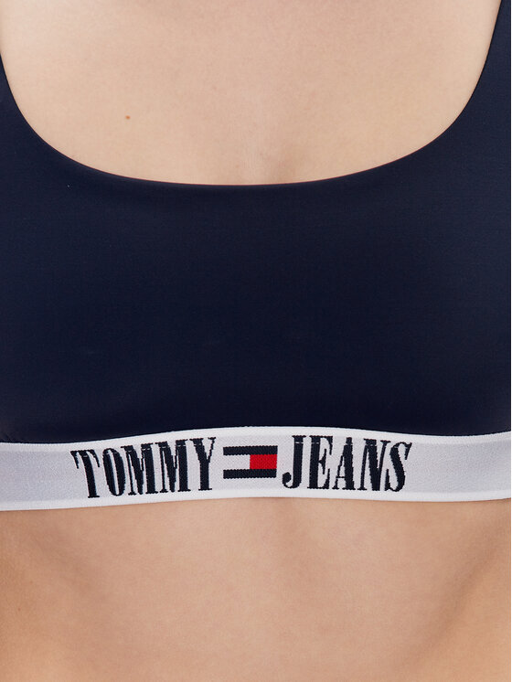 Tommy Jeans Góra od bikini UW0UW04410 Granatowy Modivo pl