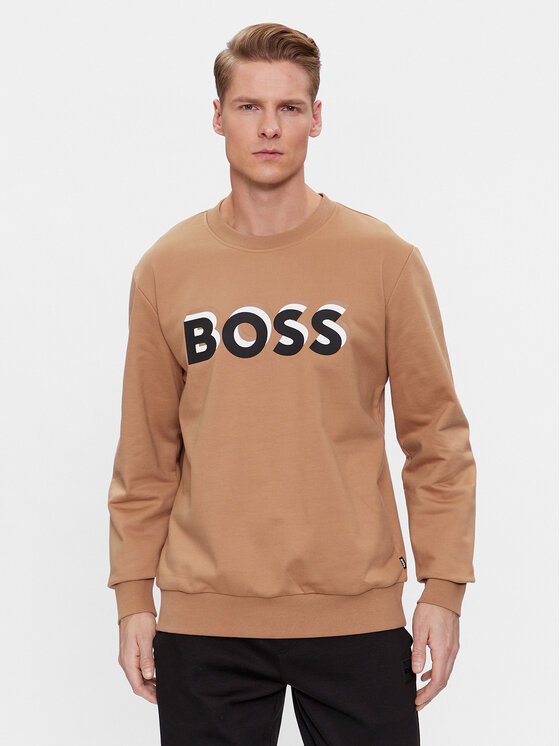 Boss Sweatshirt Soleri Beige Relaxed Fit Modivo De