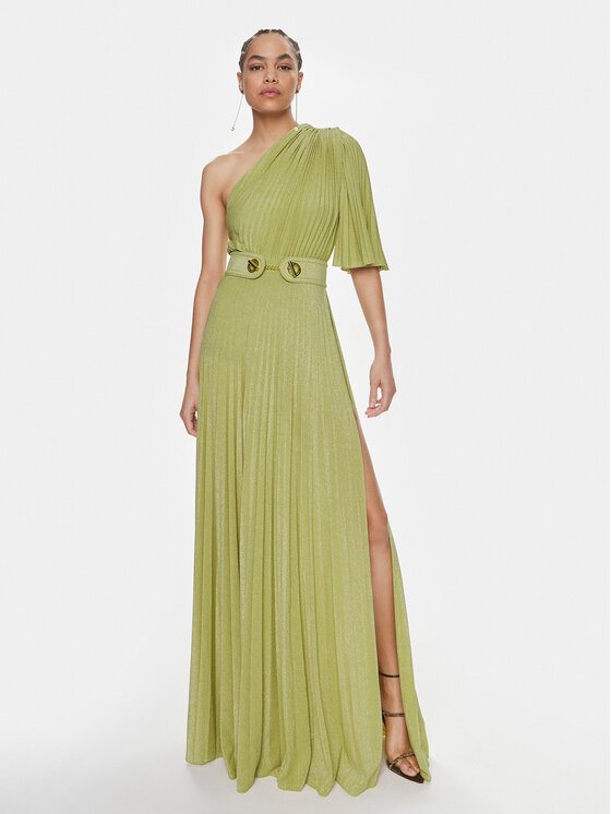 Elisabetta Franchi Rochie de seară AB 534 41E2 V680 Verde Regular Fit