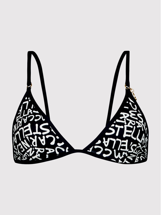 Stella Mccartney Bikini Oberteil Graffiti Logo S Bxh Schwarz