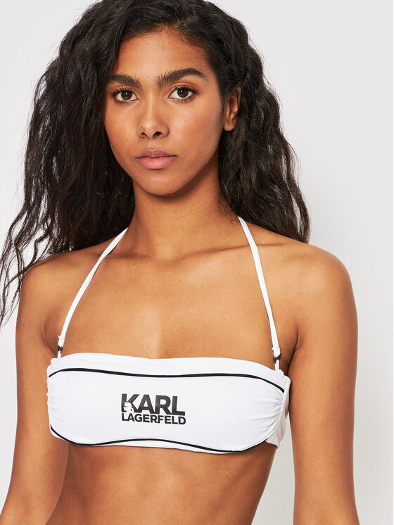 KARL LAGERFELD Góra od bikini KL22WTP07 Biały Modivo pl