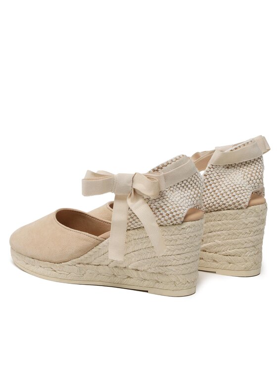 Manebi Espadrile Low Wedge Espadrilles M Wl Bej Modivo Ro