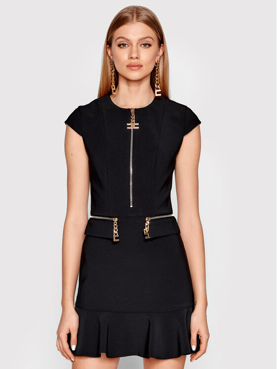 Elisabetta Franchi Cocktailkleid Ab E V Schwarz Regular Fit