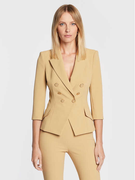 Elisabetta Franchi Blazer Gi E V Beige Slim Fit Modivo Fr