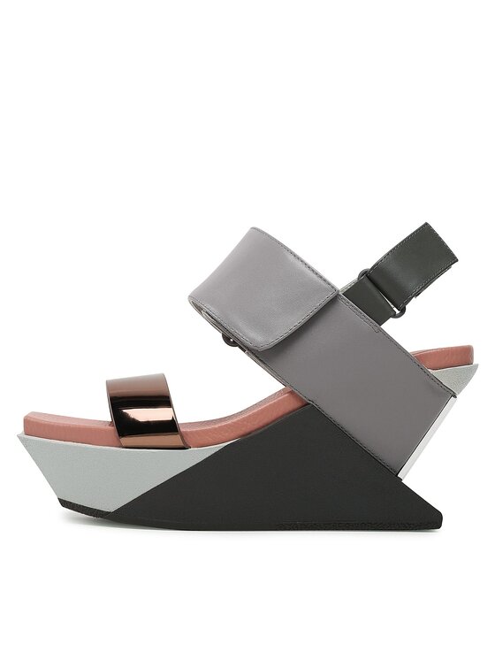 United Nude Sandały Delta Wedge Sandal 104137621613 Szary Modivo pl