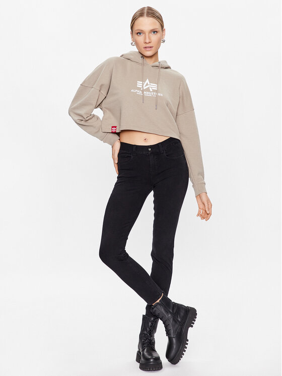 Alpha Industries Mikina Basic Hoody COS Wmn Béžová Regular Fit Modivo cz