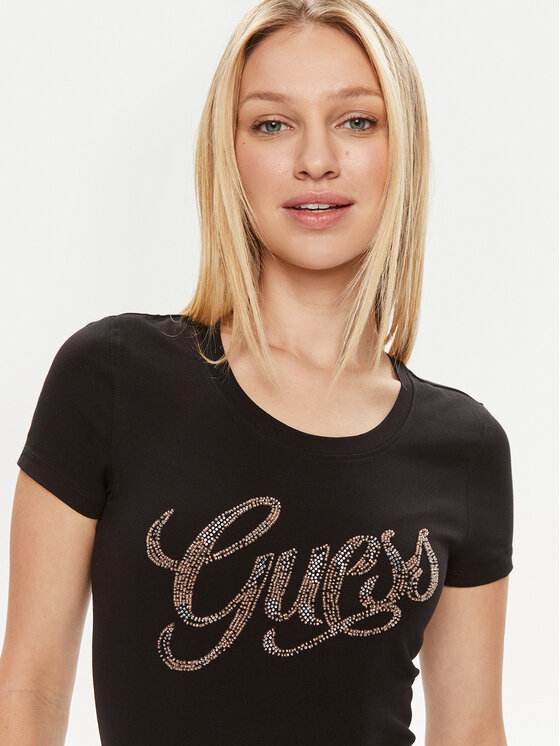 Guess T Shirt W Gi J Czarny Slim Fit Modivo Pl