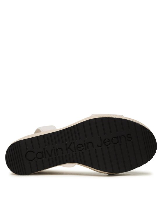 Calvin Klein Jeans Espadrilles Wedge Sandal Su Con YW0YW01026 Écru