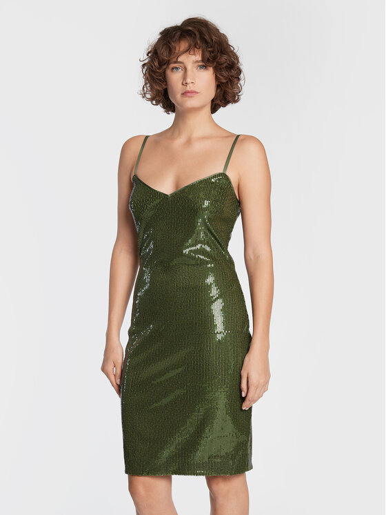 Guess Rochie Cocktail Kayla W2BK43 KBDV0 Verde Slim Fit Modivo Ro