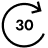 clock arrow 30 icon