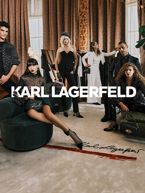 Karl Lagerfeld Karl Lagerfeld, heben Sie Ihren festlichen Stil hervor.