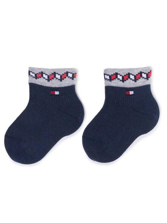 Súprava 2 párov vysokých detských ponožiek Tommy Hilfiger