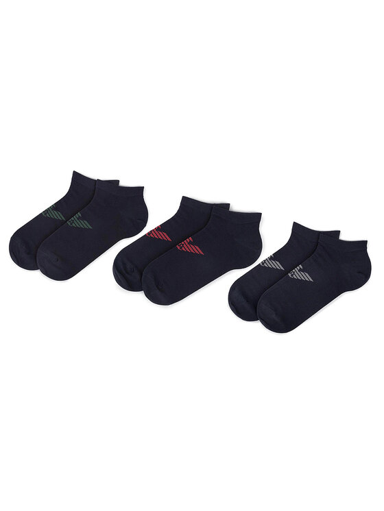 Súprava 3 párov nízkych členkových ponožiek Emporio Armani