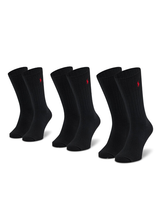 Súprava 3 párov vysokých ponožiek unisex Polo Ralph Lauren