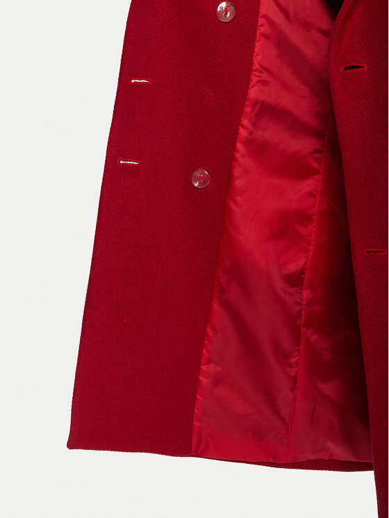 Rinascimento Rinascimento Gyapjú kabát CFC0126209003 Piros Regular Fit