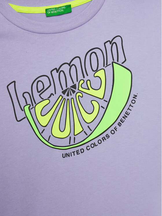 United Colors Of Benetton United Colors Of Benetton T-shirt 3I1XC10P6 Viola Regular Fit