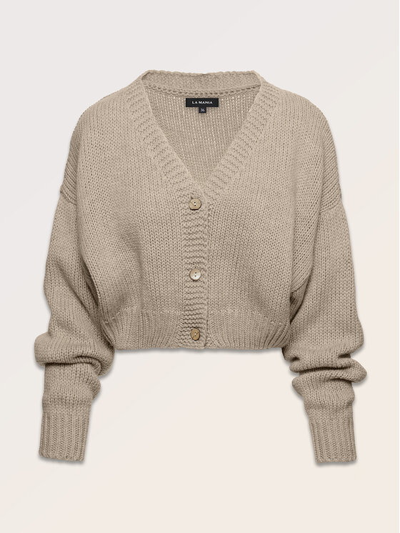 La Mania La Mania Kardigan NATIE Beżowy Classic Fit