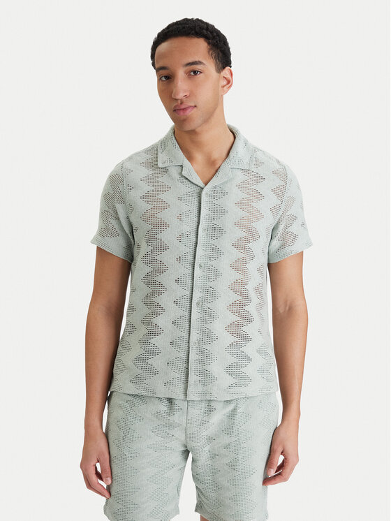 Guess Cămașă M6GP46 K3236 Verde Regular Fit