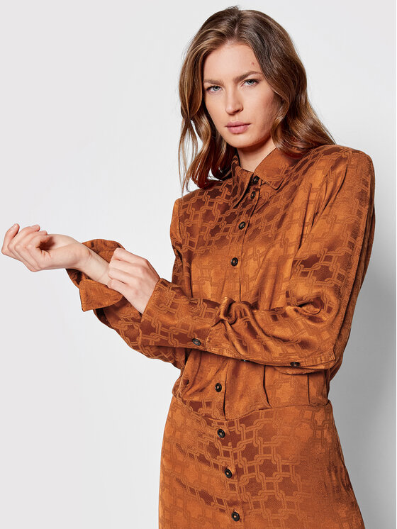 Vestito chemisier Bree 4426876 Marrone Regular Fit...