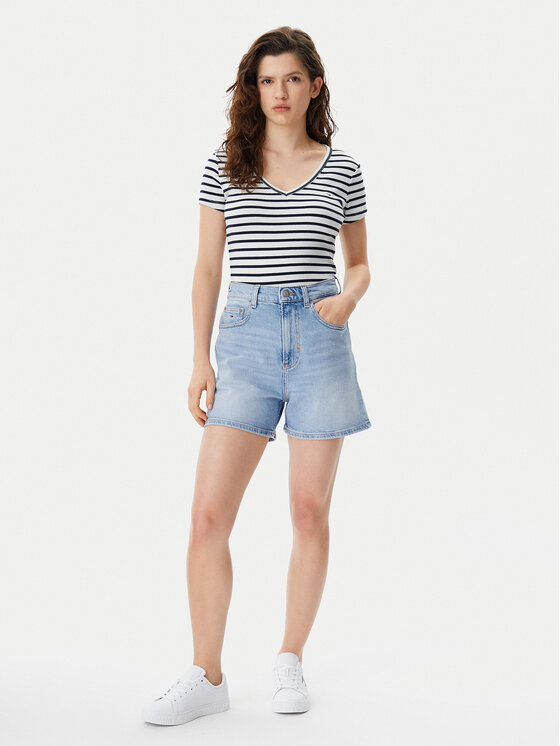 Tommy Jeans Tommy Jeans T-Shirt Essential DW0DW17385 Tmavomodrá Slim Fit