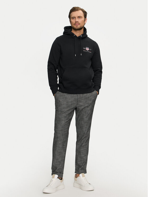 Gant Gant Majica dugih rukava Medium Archive Shield 2047084 Crna Regular Fit