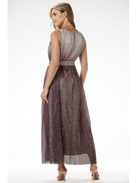 Awama Awama Abito da sera A703 Marrone Basic Fit