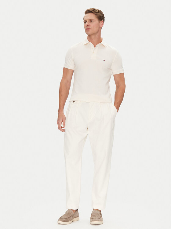 Tommy Hilfiger Tommy Hilfiger Polo 1985 MW0MW17771 Bež Slim Fit