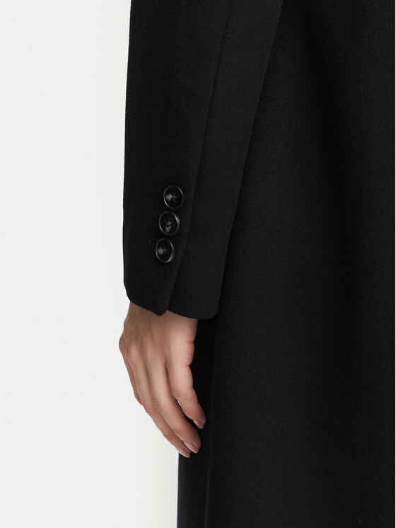 Marella Marella Wollmantel Pavido 2623016031 Schwarz Loose Fit