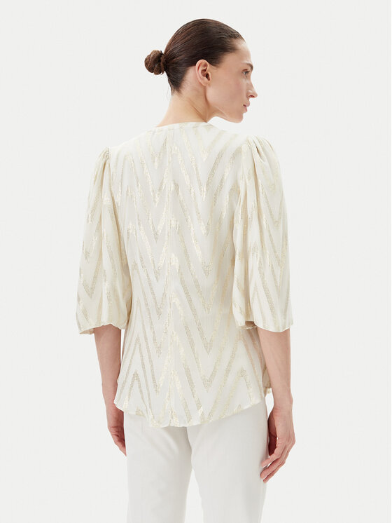 Bruuns Bazaar Bruuns Bazaar Blúz Collard Majlya BBW4486 Bézs Regular Fit