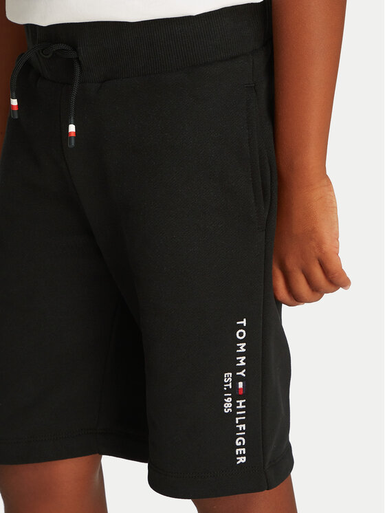Tommy Hilfiger Tommy Hilfiger Pantaloni scurți sport Essential KB0KB09667 Negru Regular Fit