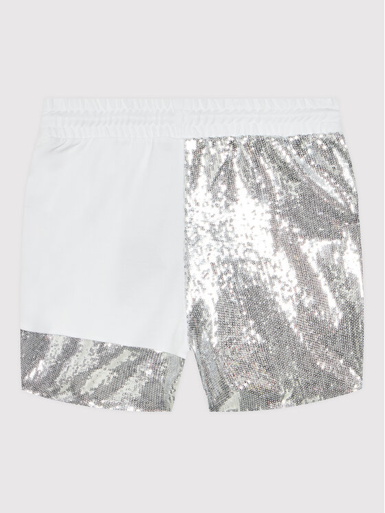 Pantaloncini sportivi D34A60 S Bianco Regular Fit