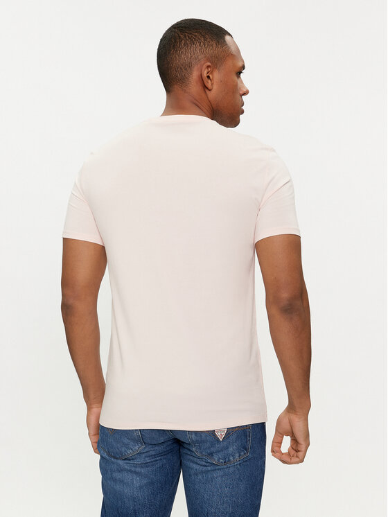 Guess Guess Marškinėliai M2YI24 J1314 Rožinė Slim Fit
