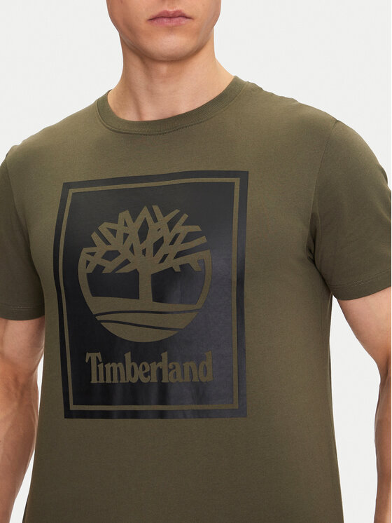 Timberland Timberland Majica TB0A5WQQ Zelena Regular Fit