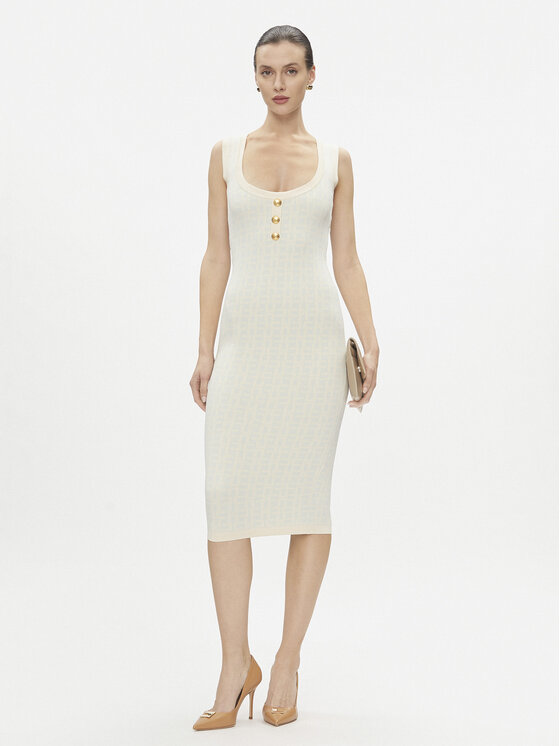 Elisabetta Franchi Elisabetta Franchi Rochie tricotată AM-55Z-41E2-V460 Albastru Slim Fit