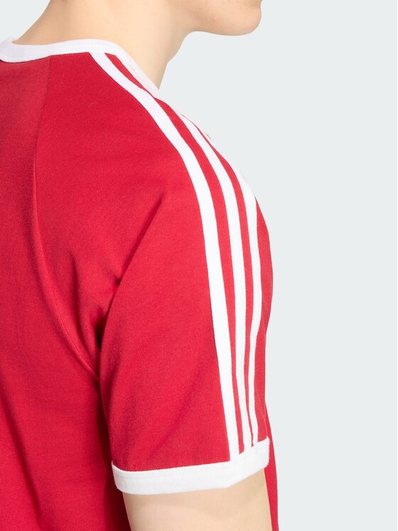 adidas adidas T-Shirt 3-Stripes Czerwony Regular Fit
