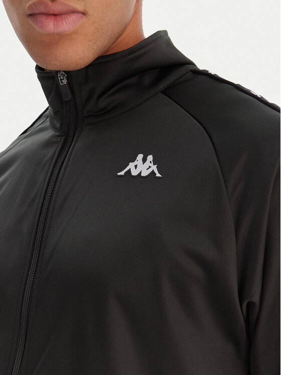 Kappa Kappa Majica dugih rukava Banda Anniston 301EFU0 Crna Slim Fit