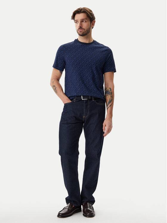 Tommy Hilfiger Tommy Hilfiger Póló Monogram MW0MW39251 Sötétkék Regular Fit