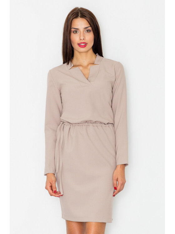FIGL FIGL Φόρεμα κοκτέιλ M533 Μπεζ Regular Fit
