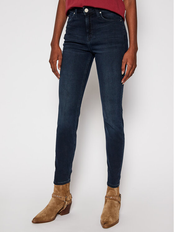 Lee Lee Džínsy Scarlett High L626PHQS 112114304 Tmavomodrá Skinny Fit